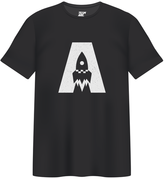 "A" Rocket Black T-Shirt